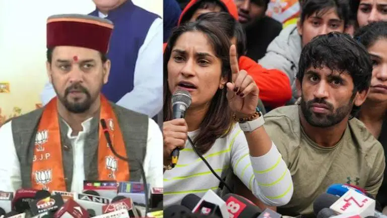 Anurag Thakur, Wrestlers' protest, WFI