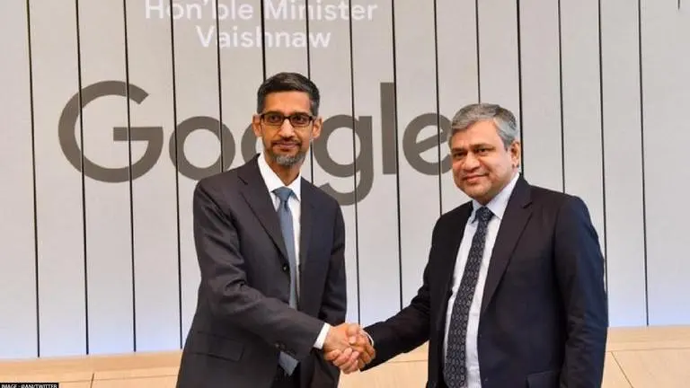 Ashwini Vaishnaw meets Google CEO Sundar Pichai, discusses India Stack & Make in India Ashwini Vaishnaw
