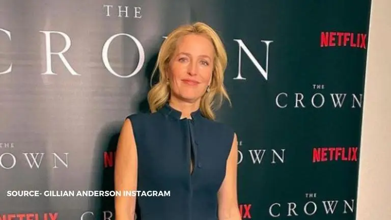 Gillian Anderson lounges in the Royal Chairs on the sets of 'The Crown', See here gillian anderson