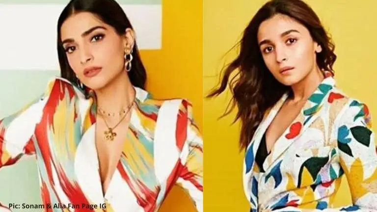 Sonam Kapoor or Alia Bhatt: Who is rocking this colour blocked blazer? Sonam Kapoor