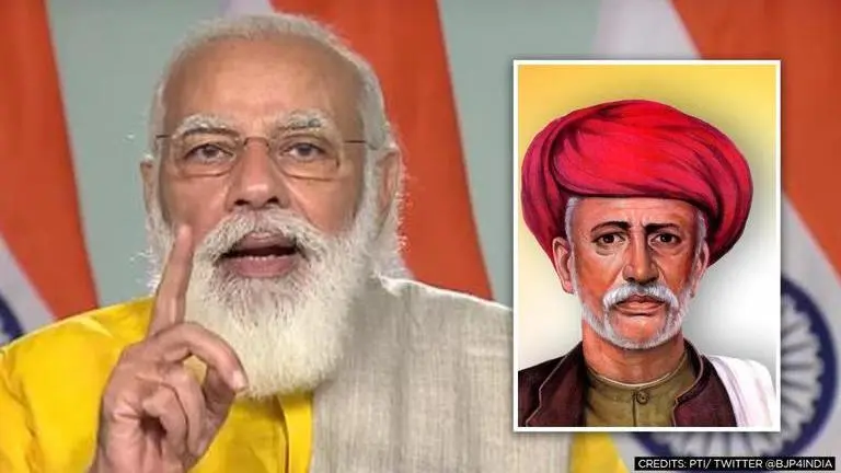 PM Modi pays tributes to social reformer Jyotirao Phule Credits: PTI / @BJP4India / Twitter
