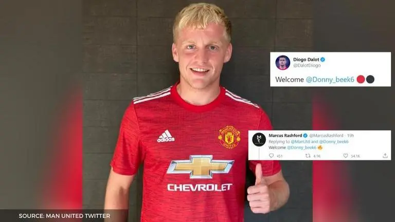 Rashford, Fernandes and other Man United stars welcome new signing Van de Beek van de beek