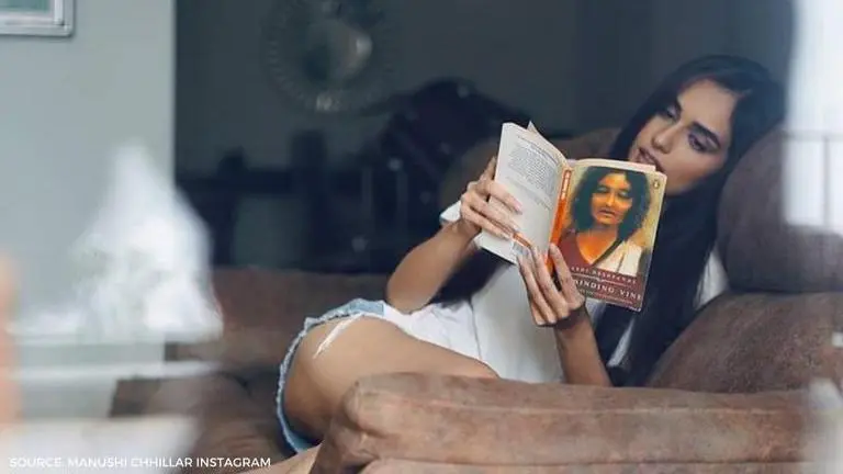 Manushi Chhillar slays in casual look as she chills on her 'Couchella'; Check out photos Manushi Chhillar