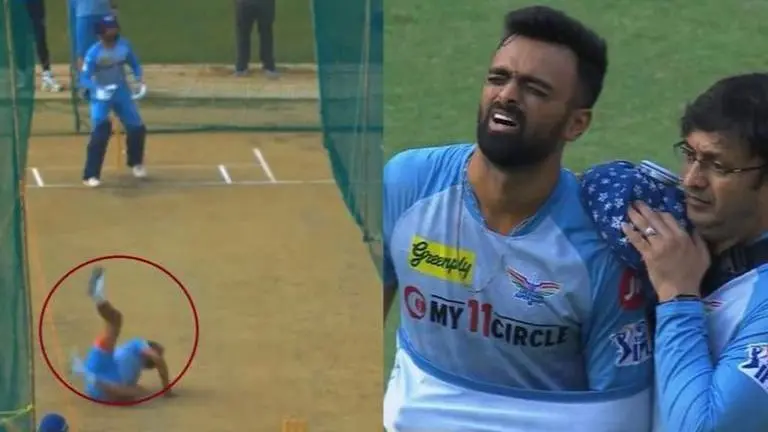 WATCH: Lucknow Super Giants' Jaydev Unadkat injures himself while training Jaydev Unadkat