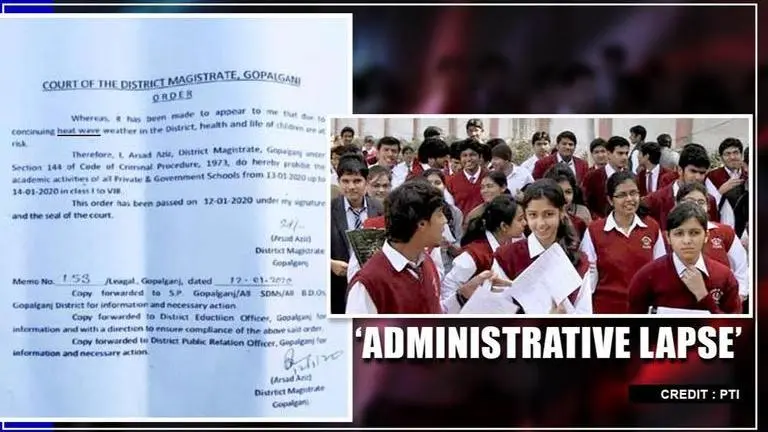 Instead of cold wave, Bihar DM orders closure of school due to "heat wave" Cold wave