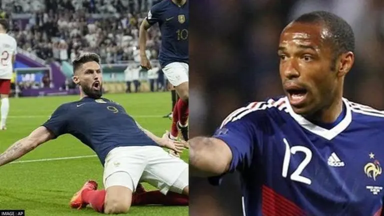 Olivier Giroud scores against Poland to become France's top scorer; surpasses Henry Olivier Giroud and Thierry Henry