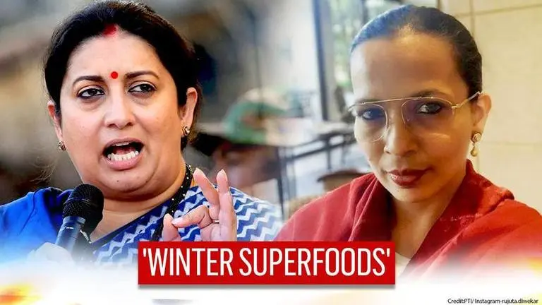 Smriti Irani shares Rujuta Diwekar's video about 'winter superfoods' to boost immunity Smriti Irani shares Rujuta Diwekar's video on 'Winter superfoods' to boost immunity