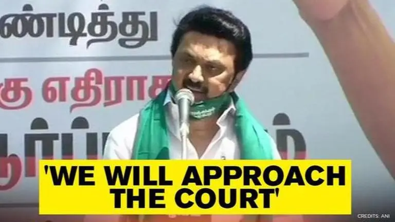 DMK President stages protest in Tamil Nadu; threatens to approach court against Farm Bills Tamil Nadu: DMK President MK Stalin threatens to approach the court against Farm Bills