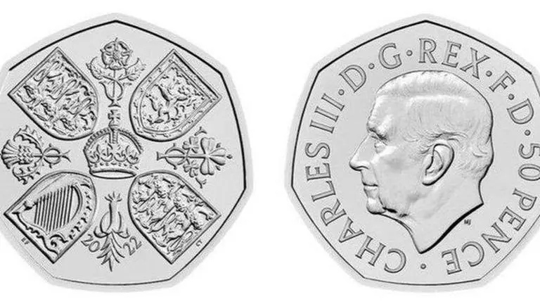 First King Charles 50 pence coins enter circulation at post offices around the UK King Charles