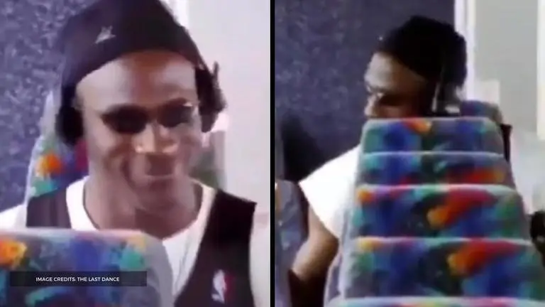 Michael Jordan jamming out to music becomes latest big meme to come from The Last Dance michael jordan jamming