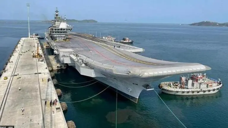 INS Vikrant's first anniversary celebrated by the Indian Navy Indian Navy today celebrates the 1st Anniversary of its latest and most advanced aircraft carrier INS Vikrant