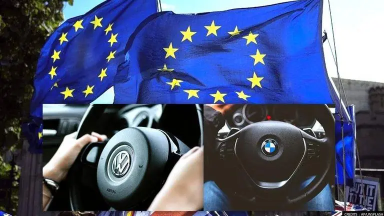EU fines BMW, Volkswagen 875 million euros for colluding on anti-pollution technology Antitrust fine