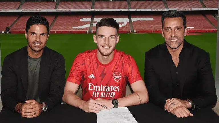 Arsenal sign defensive midfielder Declan Rice from West Ham in record breaking transfer Declan Rice