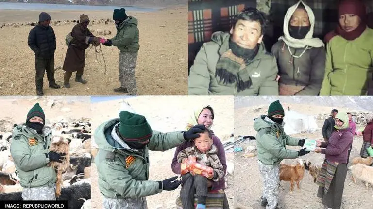 Indian Army helps Ladakhi graziers 'Reboos' in accessing grazing land along LAC Indian Army