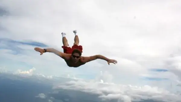Travis Pastrana skydiving without parachute