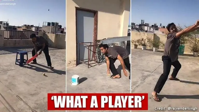 TikTok video of man playing cricket alone amid COVID-19 lockdown breaks internet TikTok user shows batting, bowling, fielding all by himself, amid coronavirus lockdown