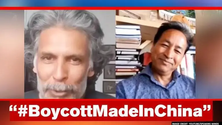 Milind Soman discusses 'making India strong' with Sonam Wangchuk; answers unhappy netizen Milind Soman discusses 'making India strong' with Sonam Wangchuk; answers unhappy netizen