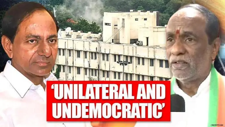 Opposition targets KCR over secretariat building demolition as COVID-19 cases surge KCR