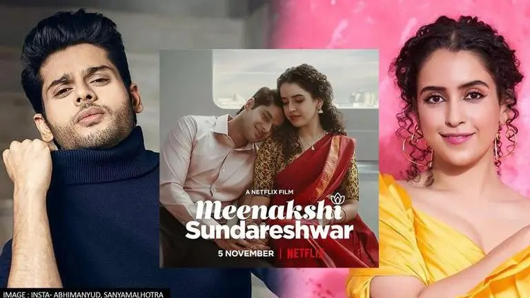 Sanya Malhotra, Abhimanyu Dassani starrer 'Meenakshi Sundareshwar' gets a release date Sanya Malhotra, Abhimanyu Dassani, Meenakshi Sundereshwar, Netflix