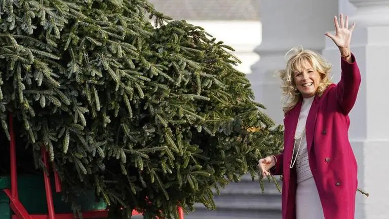 First Lady Jill Biden welcomes White House Christmas tree Jill Biden