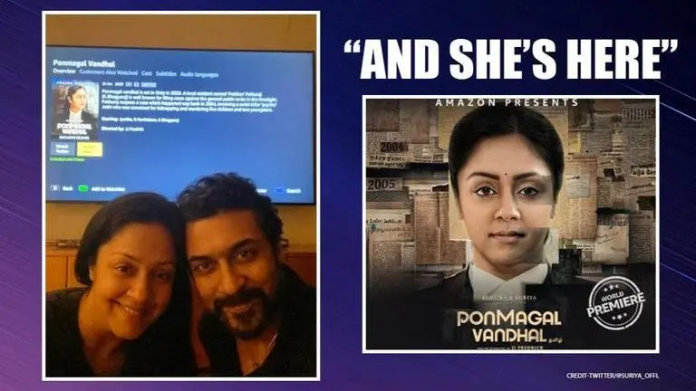Ponmagal Vandhal: Jyothika-Suriya pose as film premiers online, celebs give their verdict