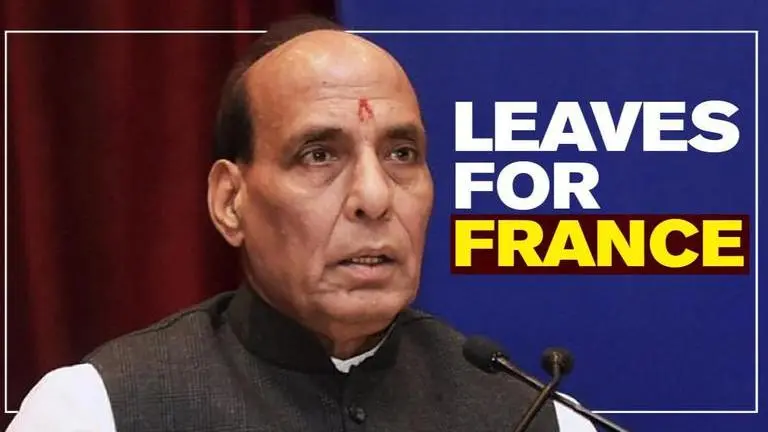 Rajnath Singh kicks off his three-day visit to France from Delhi Rajnath Singh