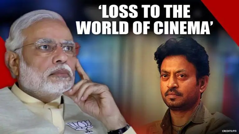 PM Modi condoles Irrfan Khan's demise as a "great loss to the world of cinema & theatre" PM Modi