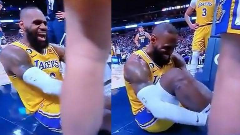 Watch: Viral video shows LeBron James tripping and acting hurt during ...