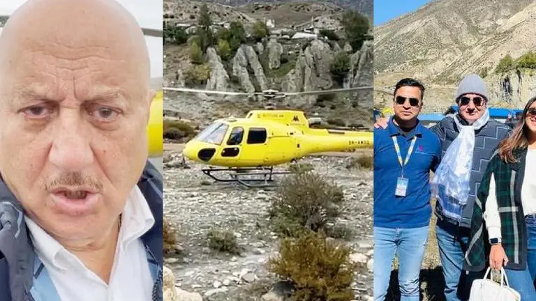 Anupam Kher shares a glimpse from 'Uunchai' shoot, reveals he is a nervous flyer anupam kher