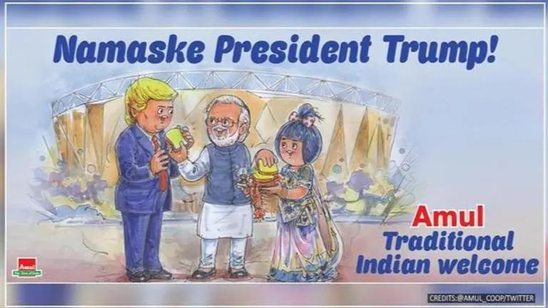 Ahead of 'Namaste Trump', Amul welcomes US President Donald Trump with a quirky doodle Donald Trump