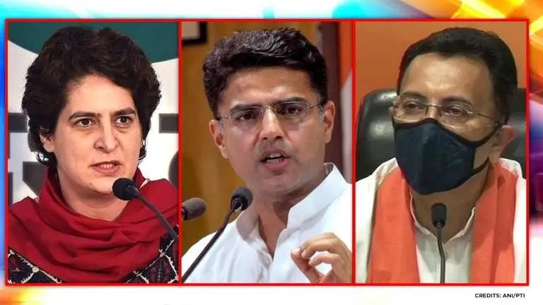 Amid Jitin Prasada's switch to BJP, Priyanka Vadra reaches out to Sachin Pilot: Sources Priyanka Gandhi, Sachin Pilot, Jitin Prasada