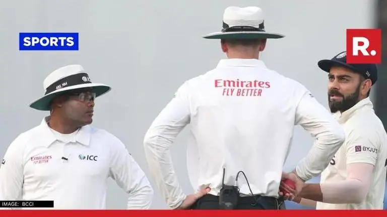 Virat Kohli speaks to Nitin Menon at the end of Day 2 after controversial dismissal; WATCH Virat Kohli