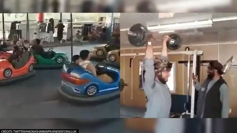 Taliban enjoy rides at amusement parks and work out at gym after seizing Kabul; Watch Taliban