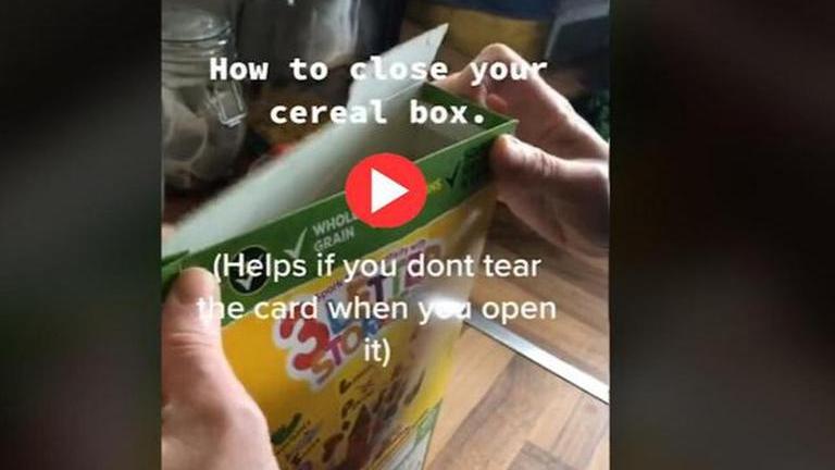 Kitchen hack: 'How to close cereal box' video goes viral; Netrizens ...