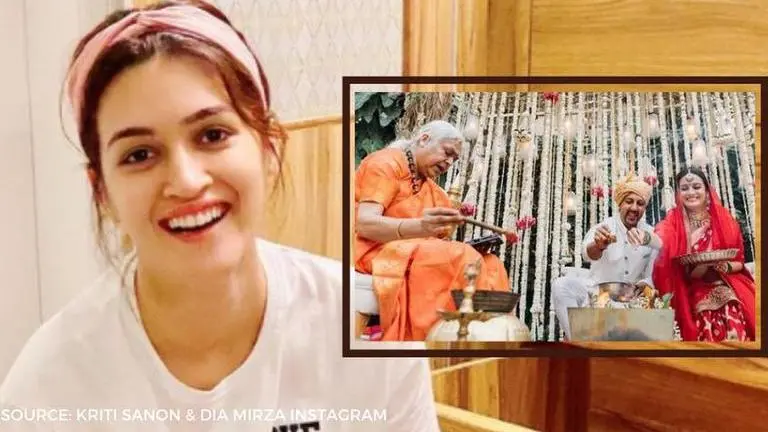 Kriti Sanon reacts to female priest officiating Dia Mirza's wedding, calls it 'beautiful' Kriti Sanon