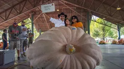 Utah: Giant pumpkin weighing 1,825 pounds smashes record at weigh-off Utah