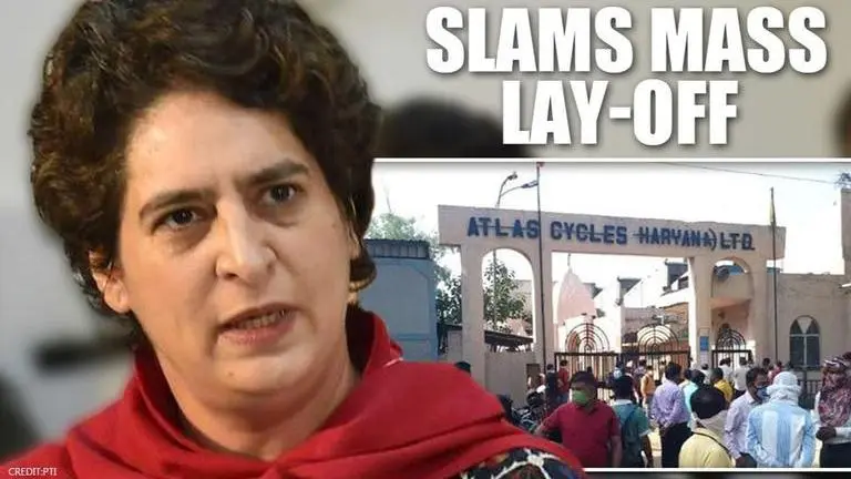 Priyanka Gandhi slams Yogi govt over closure of Atlas cycle plant; 700 employees laid off Priyanka