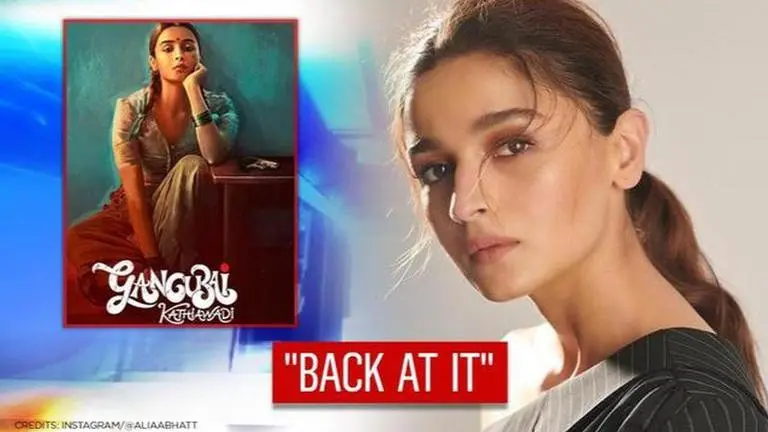 Alia Bhatt back on 'Gangubai Kathiawadi' sets after break, shares excitement with pic Alia Bhatt back on 'Gangubai Kathiawadi' sets after break, shares excitement with pic