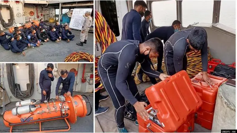 Cyclone Tauktae: INS Makar & INS Tarasa's specialised diving teams conduct search ops Cyclone Tauktae