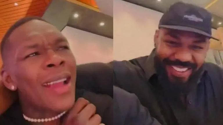 UFC fans go wild as Israel Adesanya and Jon Jones share same room without a fight: WATCH UFC, Israel Adesanya, Jon Jones