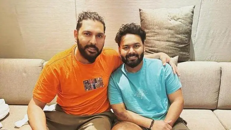 'This champion is going to rise again': Yuvraj Singh meets Rishabh Pant; shares pic Yuvraj Singh