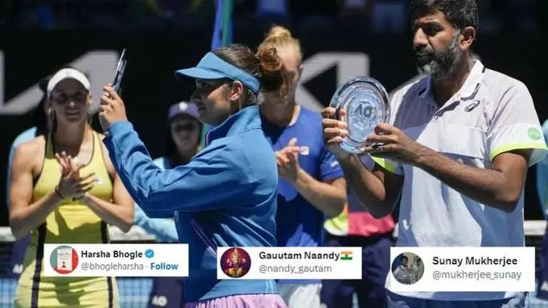 Twitter erupts with reactions as Sania Mirza bids emotional farewell to Grand Slam career Sania Mirza