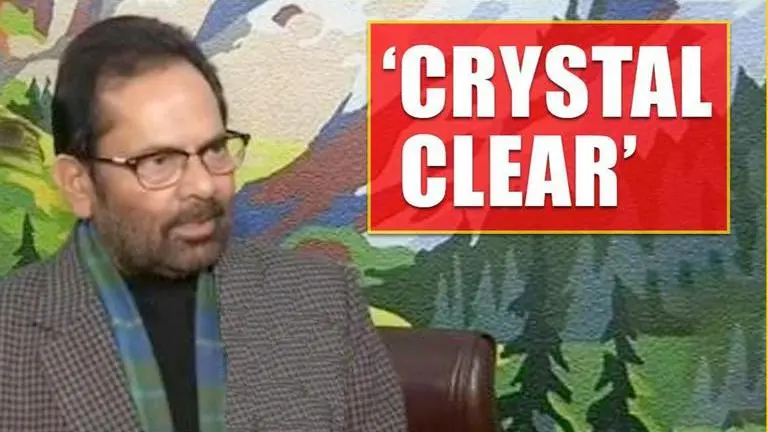 Mukhtar Abbas Naqvi slams Cong over CAA, says PM Modi, Shah's claims are 'crystal clear' Mukhtar