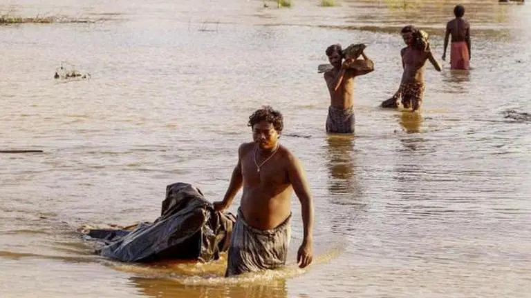 Flood water of Mahanadi submerges several villages in Odisha Floods