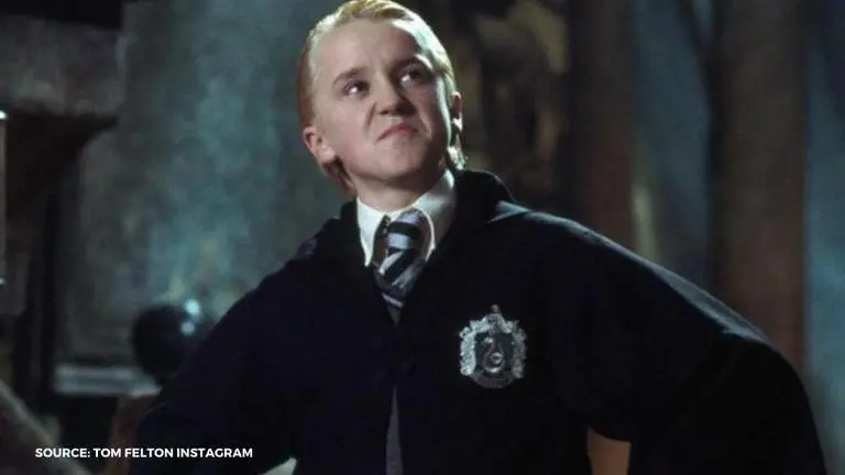 Tom Felton shares throwback Thursday picture from sets of 'Harry Potter' with Emma Watson Tom Felton