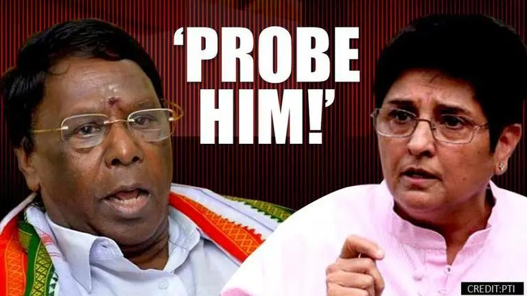Puducherry: Suspended Cong MLA urges LG Kiran Bedi to initiate probe against Narayanasamy Kiran Bedi