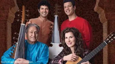 Ustad Amjad Ali Khan and sons collaborate with Grammy Winner Sharon Isbin on an album Ustad Amjad Ali Khan