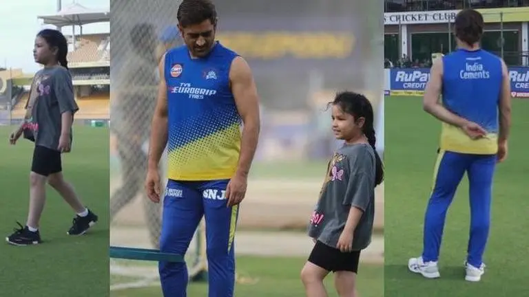 WATCH: MS Dhoni plays football with daughter Ziva in Chennai Super Kings' training camp MS Dhoni