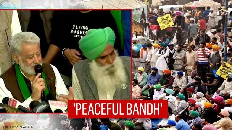 Farmers' unions state 'Bharat Bandh till 3 pm, will allow emergency services' amid protest Farmer protests