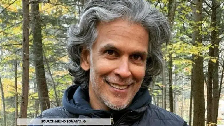 Milind Soman shares video doing pull-ups hanging from a tree branch; watch Milind Soman